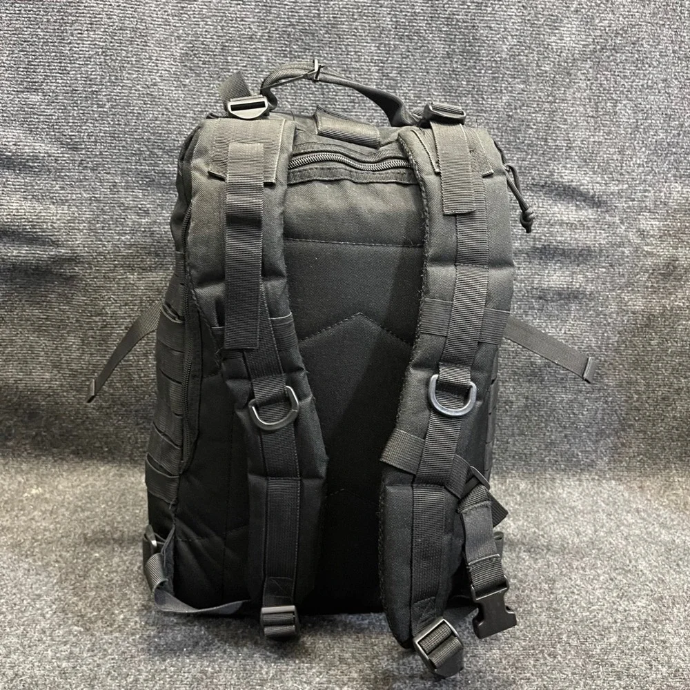 Tactical Series Mens OS Black Backpack MOLLE Military Style 4-Pocket Rugged